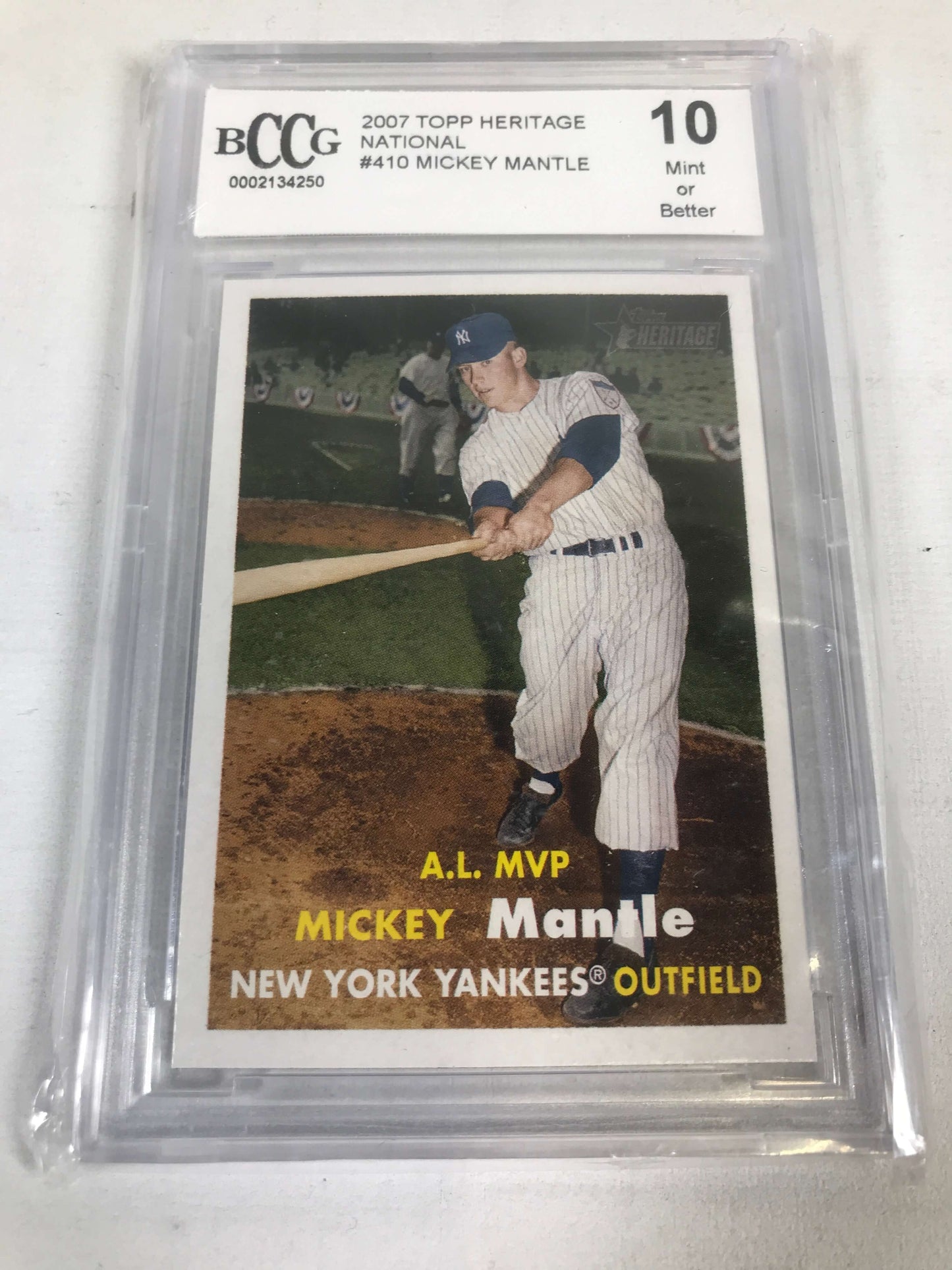 Topp Heritage National #410 Mickey Mantle - BCCG 10 - 2007