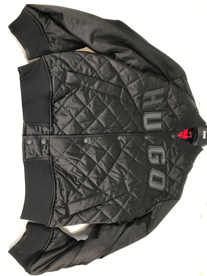 Hugo Boss - Satin Bomber Jacket with Varsity-Style Logo