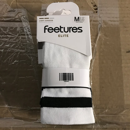 Feetures Elite Light Cushion Mini Crew Socks - White Stripe - 3 Pack