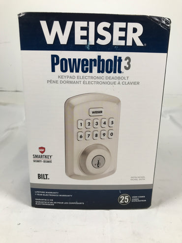 Weiser Powerbolt 3 Electronic Deadbolt - featuring SmartKey
