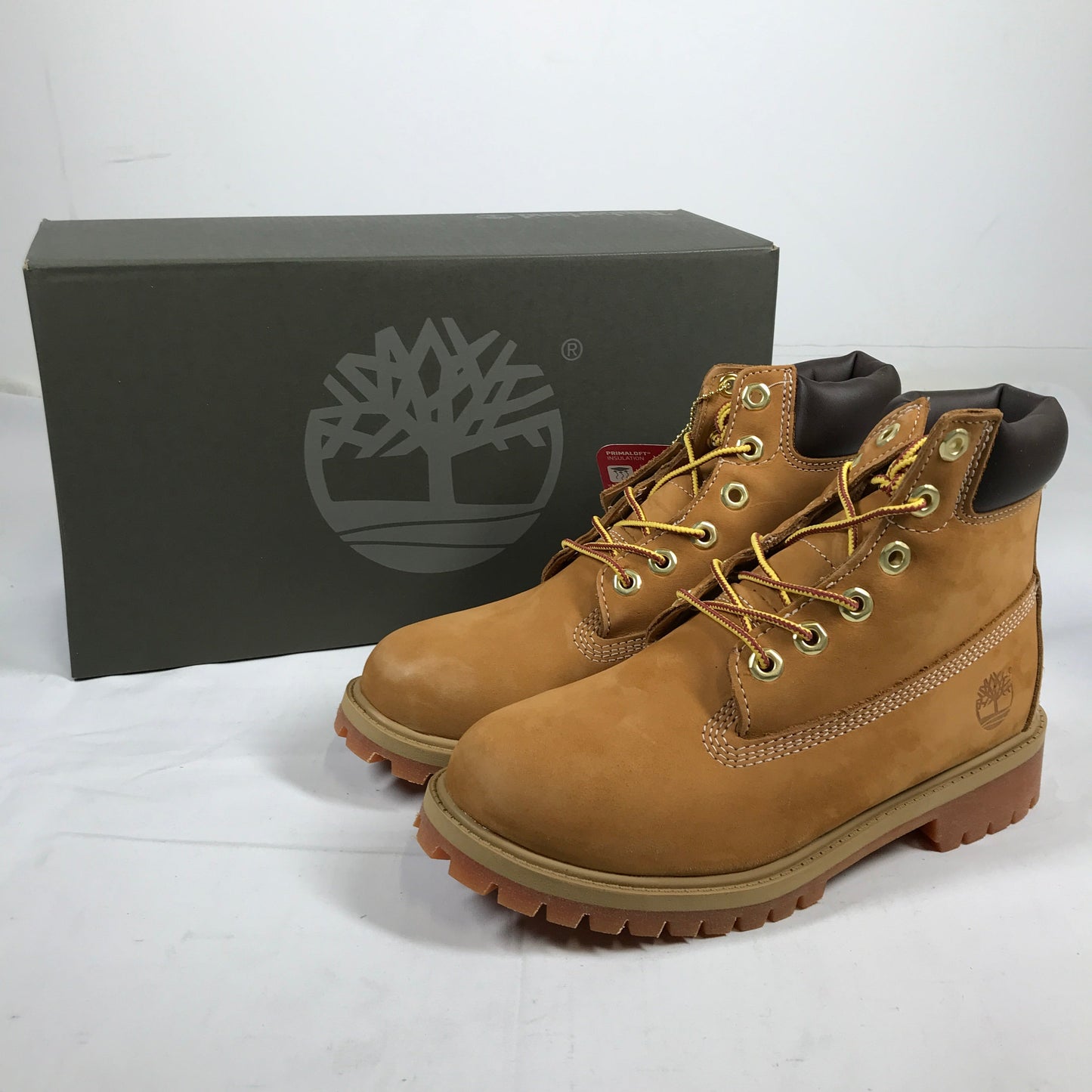 Timberland Premium 6-Inch Waterproof Boot - Junior 4M Wheat Nubuck