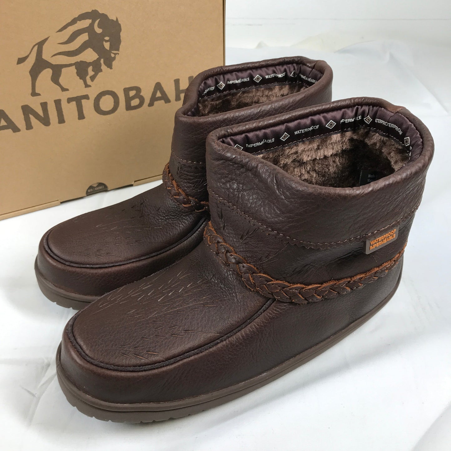 Manitobah Waterproof Tamarack Ankle - Women's Size US 7 - Cocoa