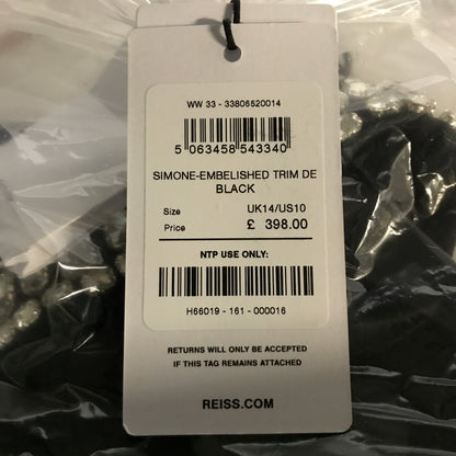 Reiss Simone Crystal-Embellished Cut-Out Jumpsuit in Black