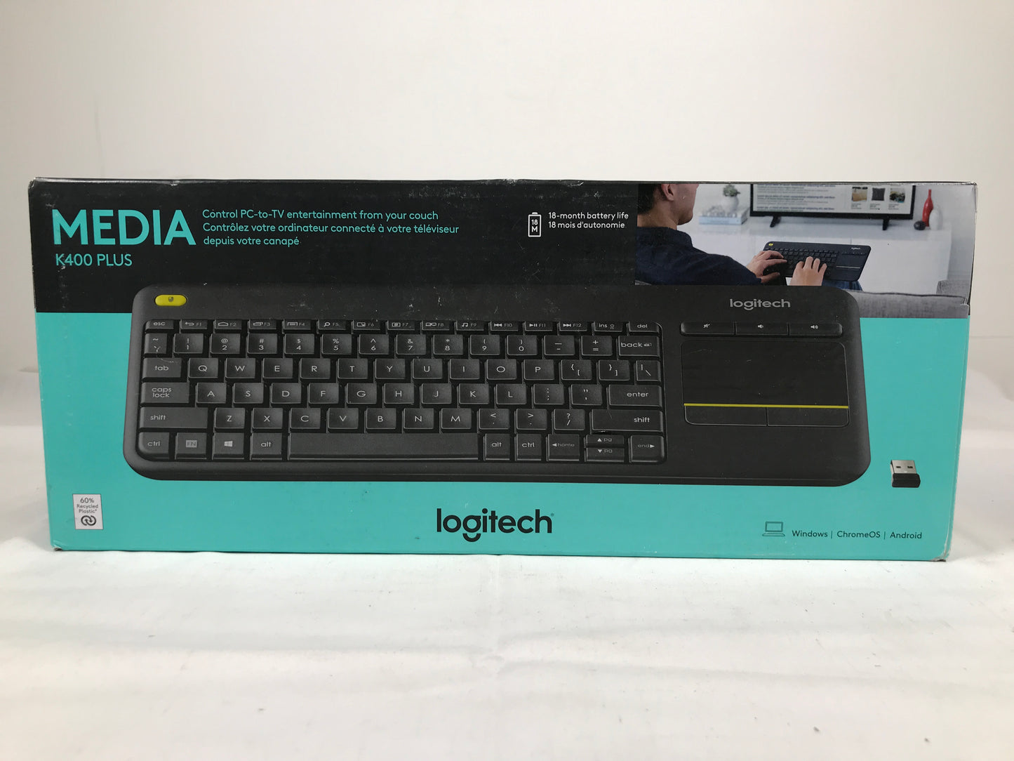 Logitech K400 Plus Wireless Touch Keyboard