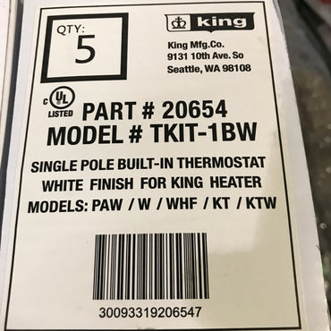 King Electric - Single Pole Built-In Thermostat for King Heater - 5 Pack