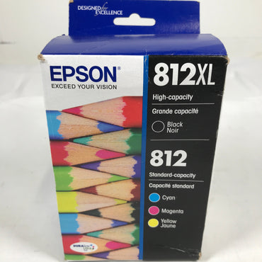 Epson T812XL/T812 Standard Yield Ink Cartridges, 4/Pack