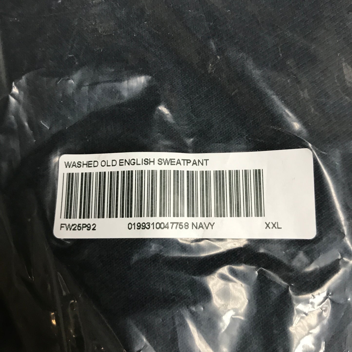Supreme Washed Old English Sweatpant - Navy
