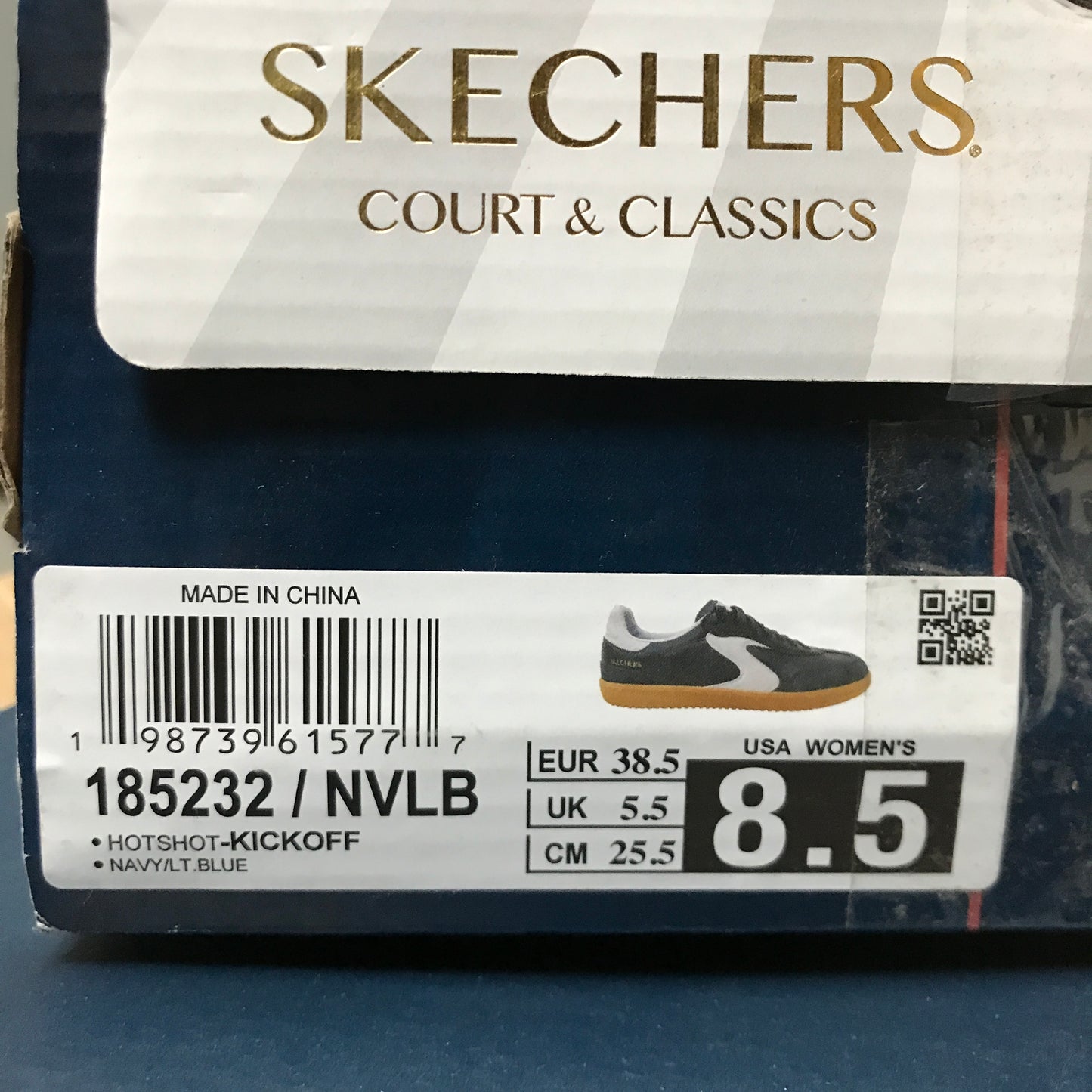Sketchers Hotshot - Kickoff Shoes - Navy / Light Blue