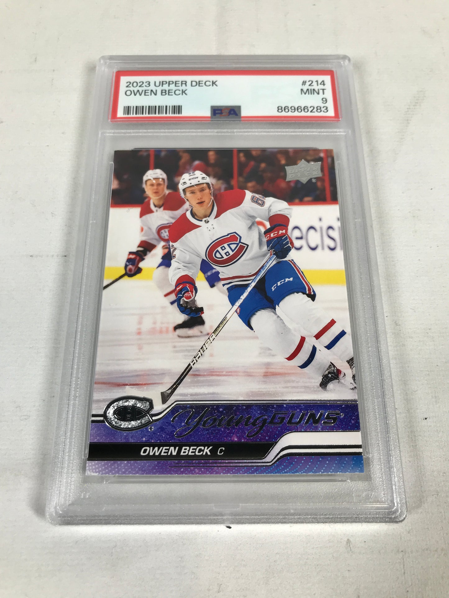 Upper Deck Owen Beck #214 - Mint 9 - 2023