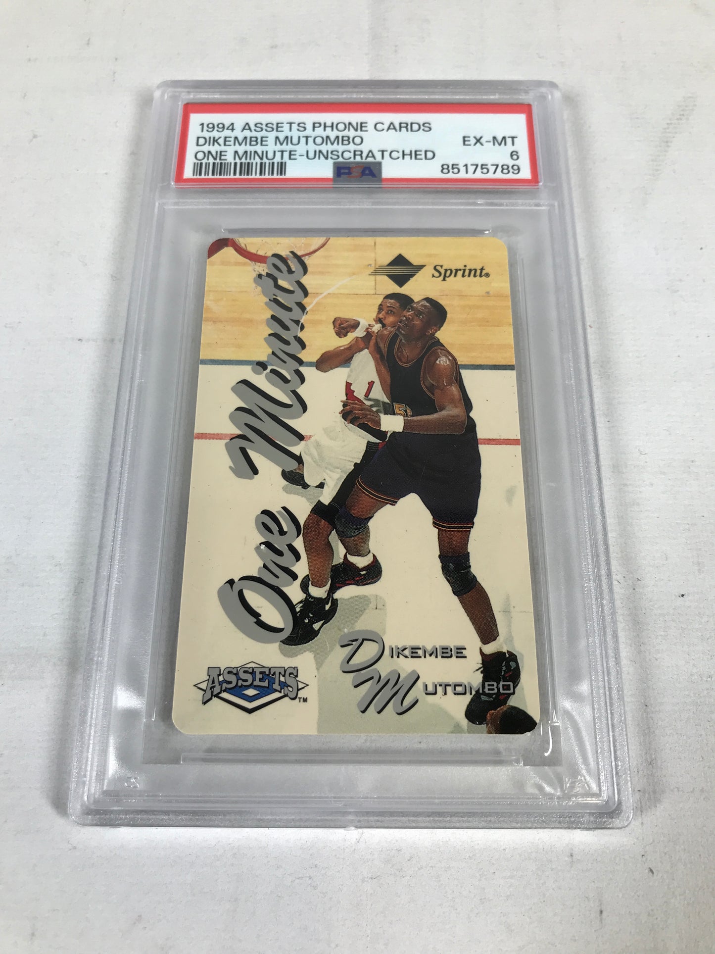 Dikembe Mutombo Assets Phone Cards / One Minute -1994