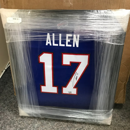Josh Allen Buffalo Bills Signed Blue Nike Limited Jersey - Framed