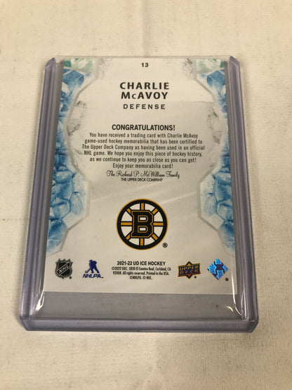 Upper Deck NHL Charlie McAvoy Game-Used Hockey Memorabilia 2021-22