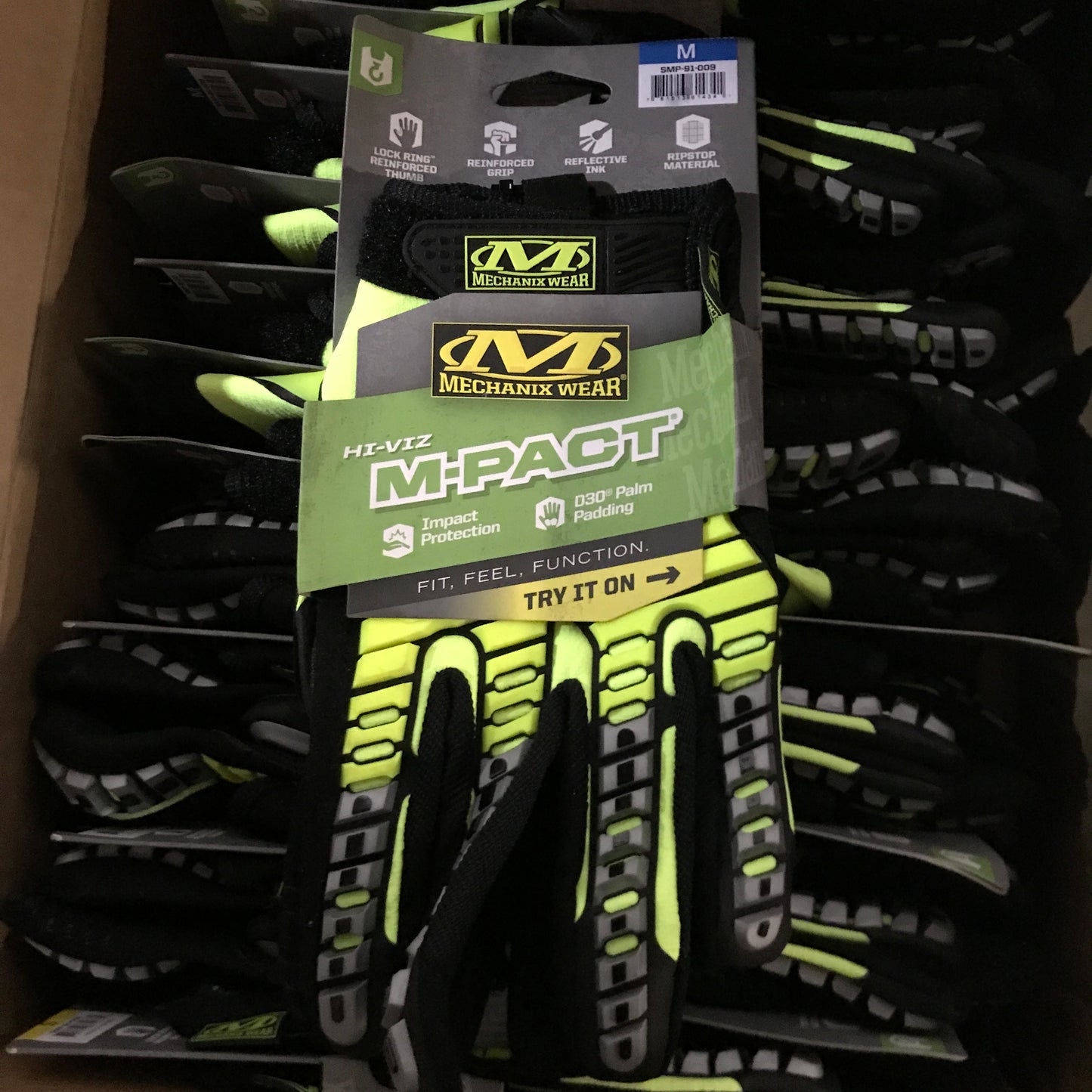 Mechanix Wear High-Visibility Impact Gloves Hi-Viz M-Pact - Fluorescent Yellow
