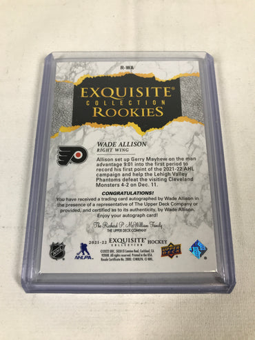 Upper Deck NHL Signed Wade Allison Exquisite Collection Rookies