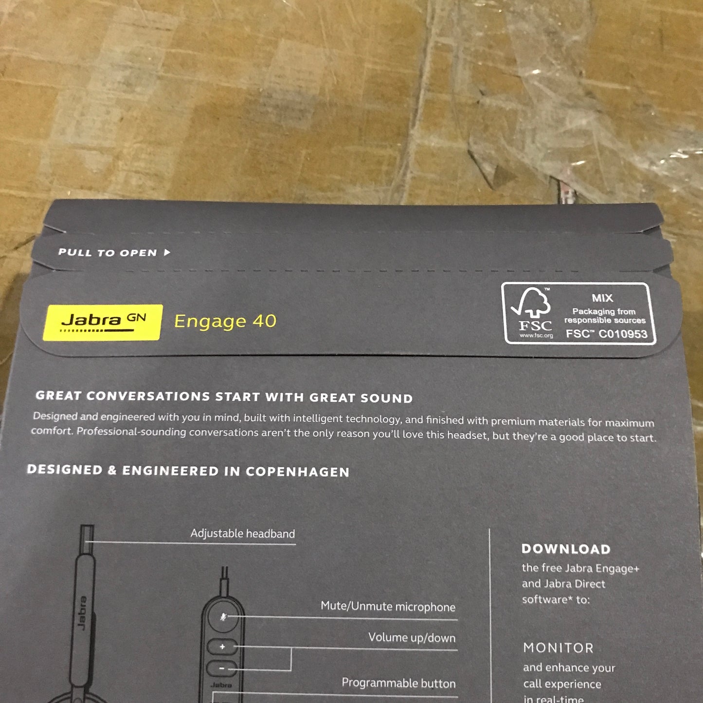 Jabra Engage 40 Inline Link USB-C UC Stereo