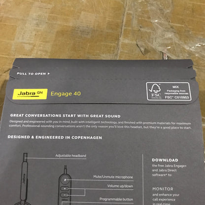 Jabra Engage 40 Inline Link USB-C UC Stereo