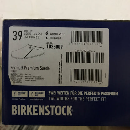 Birkenstock Zermatt Premium Suede - Black