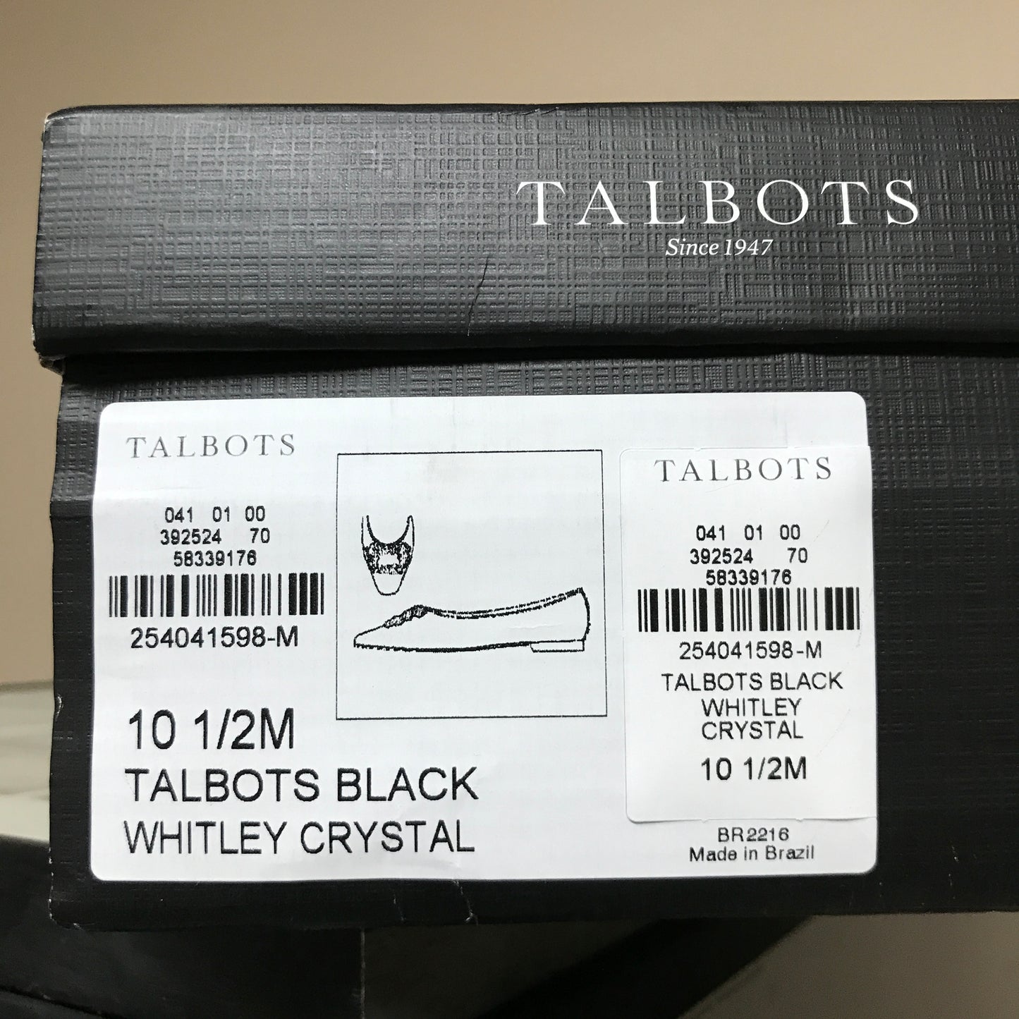 Talbots Whitley Crystal Suede Flat - Black