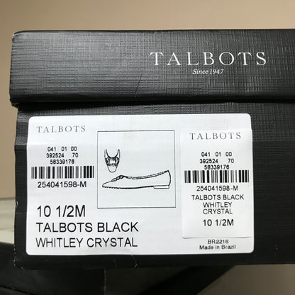 Talbots Whitley Crystal Suede Flat - Black
