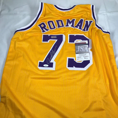 NBA - Dennis Rodman Los Angeles Lakers Signed Jersey