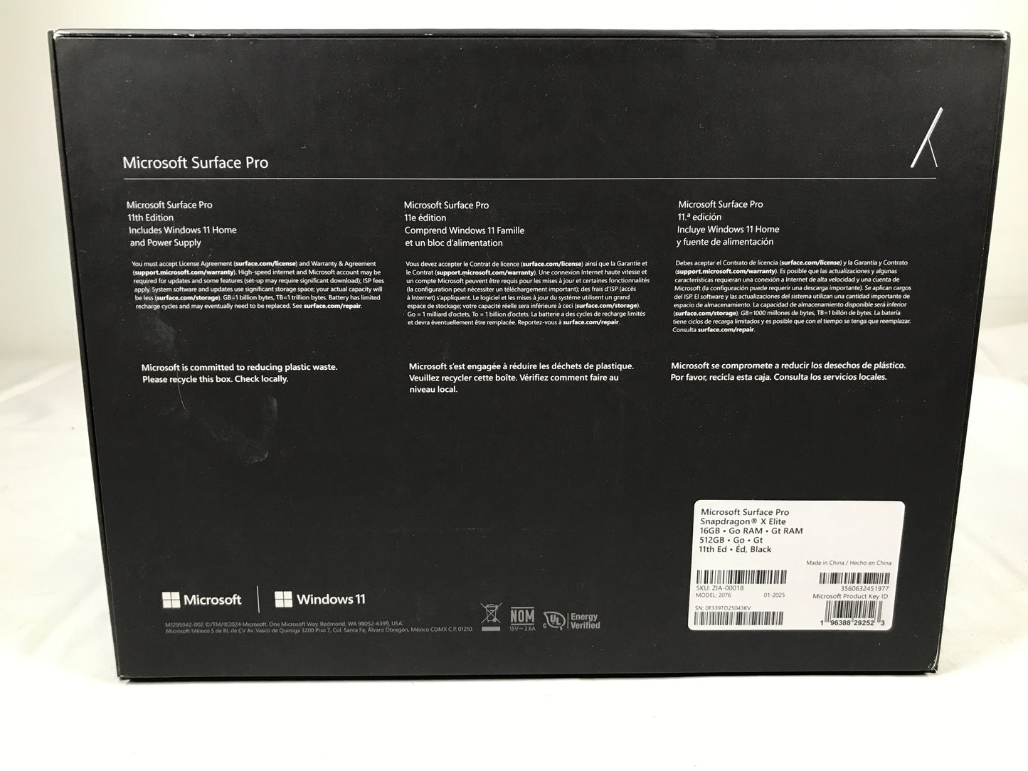 Microsoft Surface Pro 11th Edition - Black