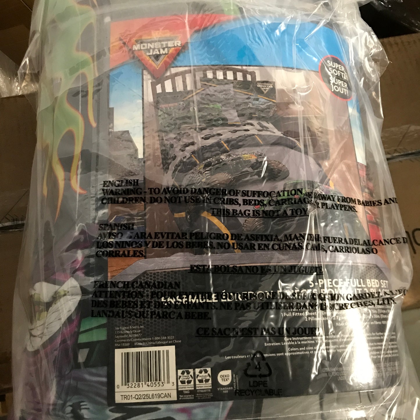 Jay Franco Monster Jam MJ Life 5 Piece Full Bed Set