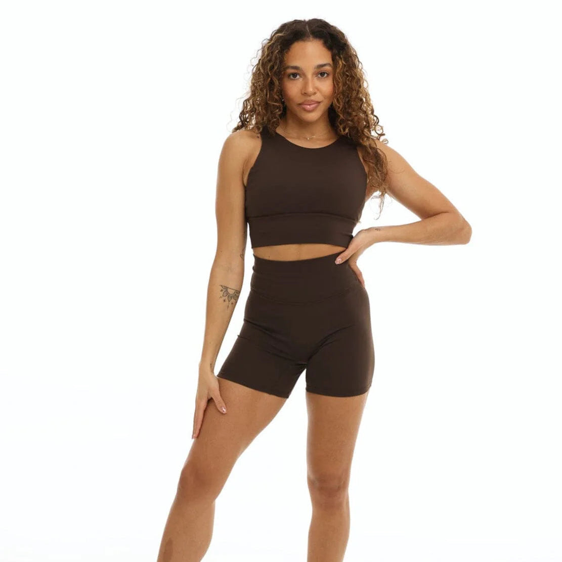 Alowa Apparel Kayli Biker 5" Short - Dark Truffle