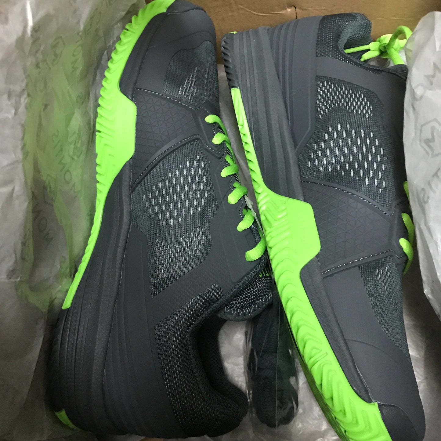 Montis Pickleball Drop 1.0 Pickleball Shoes - Dark Grey/Green
