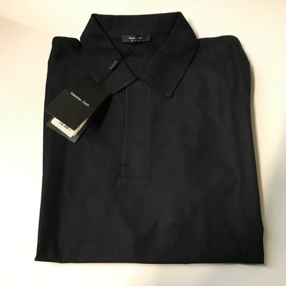 Massimo Dutti Men’s Textured Polo Shirt - Black