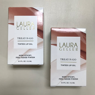 LAURA GELLER Treat-n-Go Lip Oil Duo - High Stakes & A-Game - 2 Pack