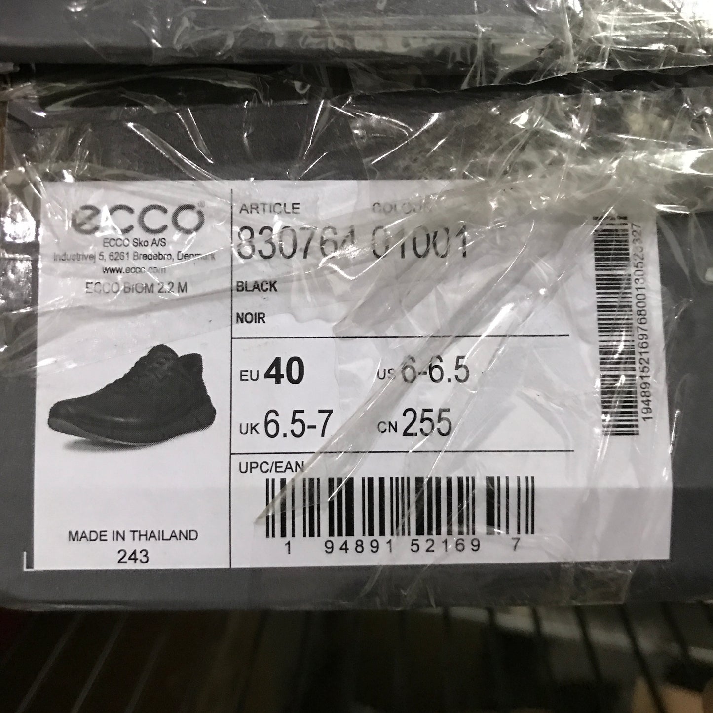 ECCO Biom 2.2 Men's Leather Sneaker - Black