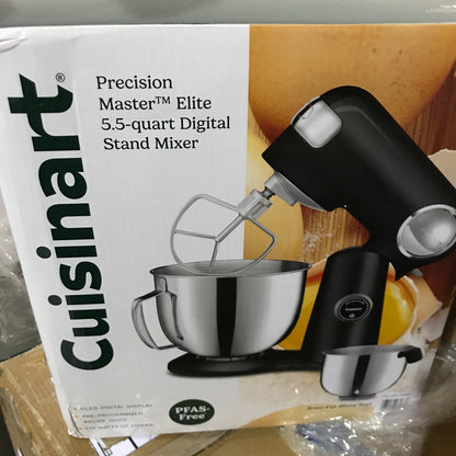 Cuisinart 5.2 L (5.5 Qt.) Precision Master Elite Digital Stand Mixer with Bonus Bowl - Black