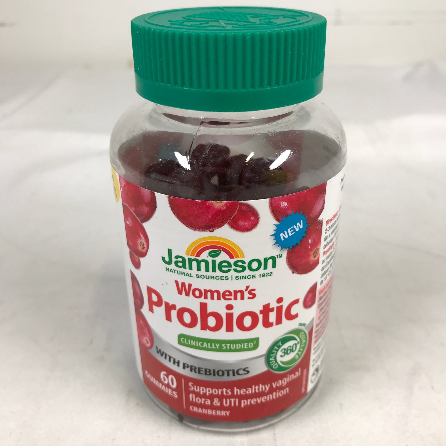 Jamieson Women's Health Probiotic Gummies Cranberry Flavour, 60 Count (3 Pack)