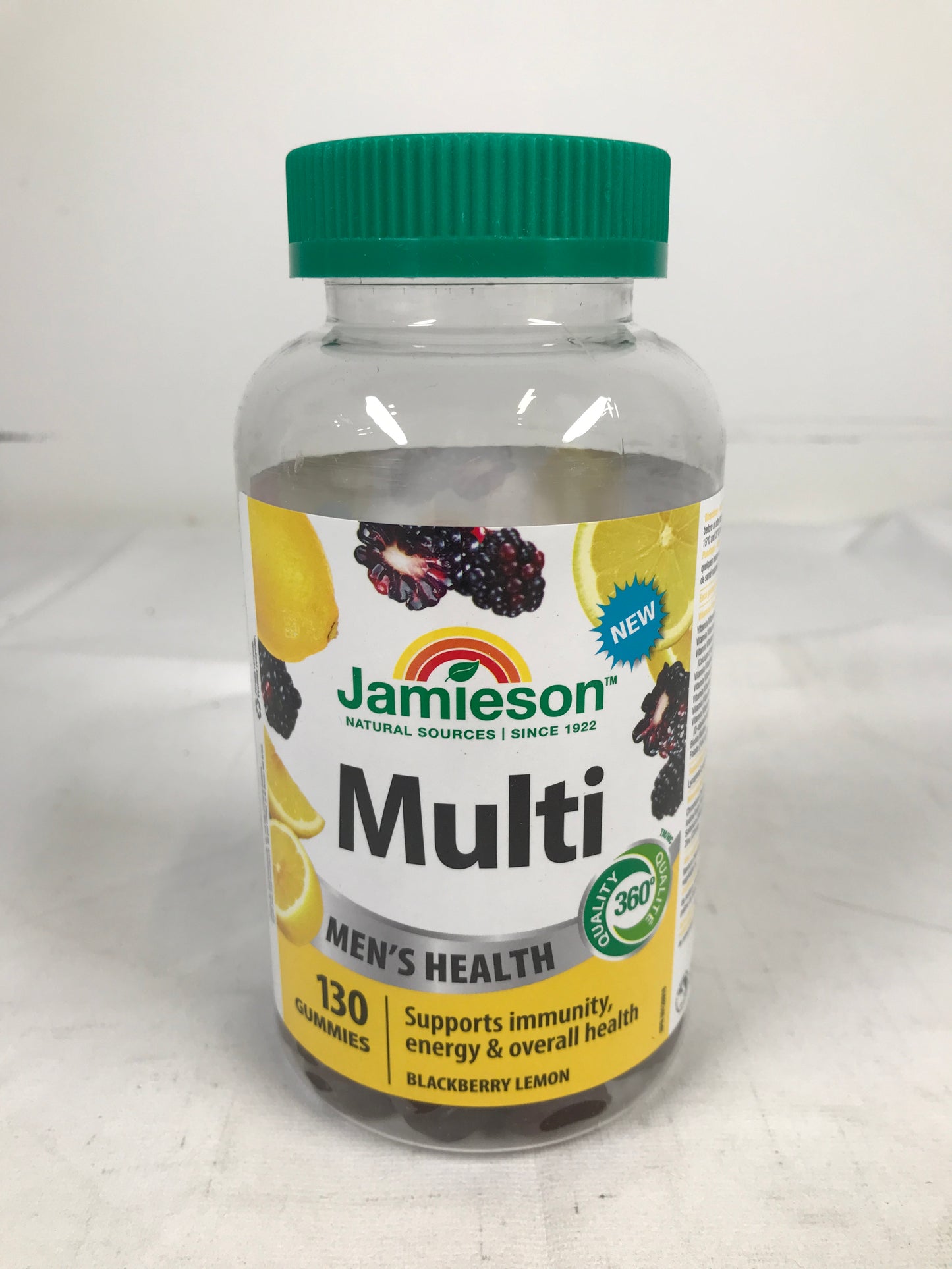 Jamieson Men's Multivitamin Gummies Blackberry Lemon Flavour, 130 Count (3 Pack)