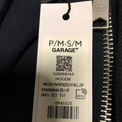 Garage SoftTerry Mega Oversized Zip-Up Hoodie - Mariana Blue