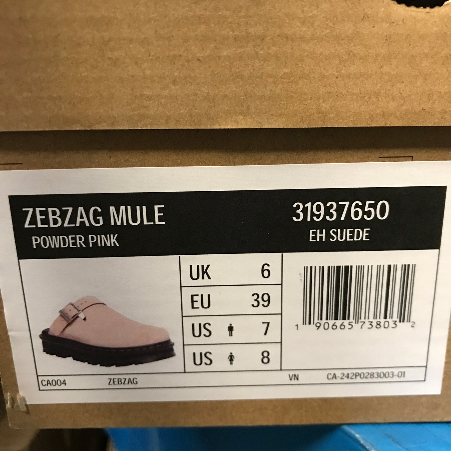 Dr. Martens Zebzag Suede Casual Slingback Platform Mules - Powder Pink EH Suede