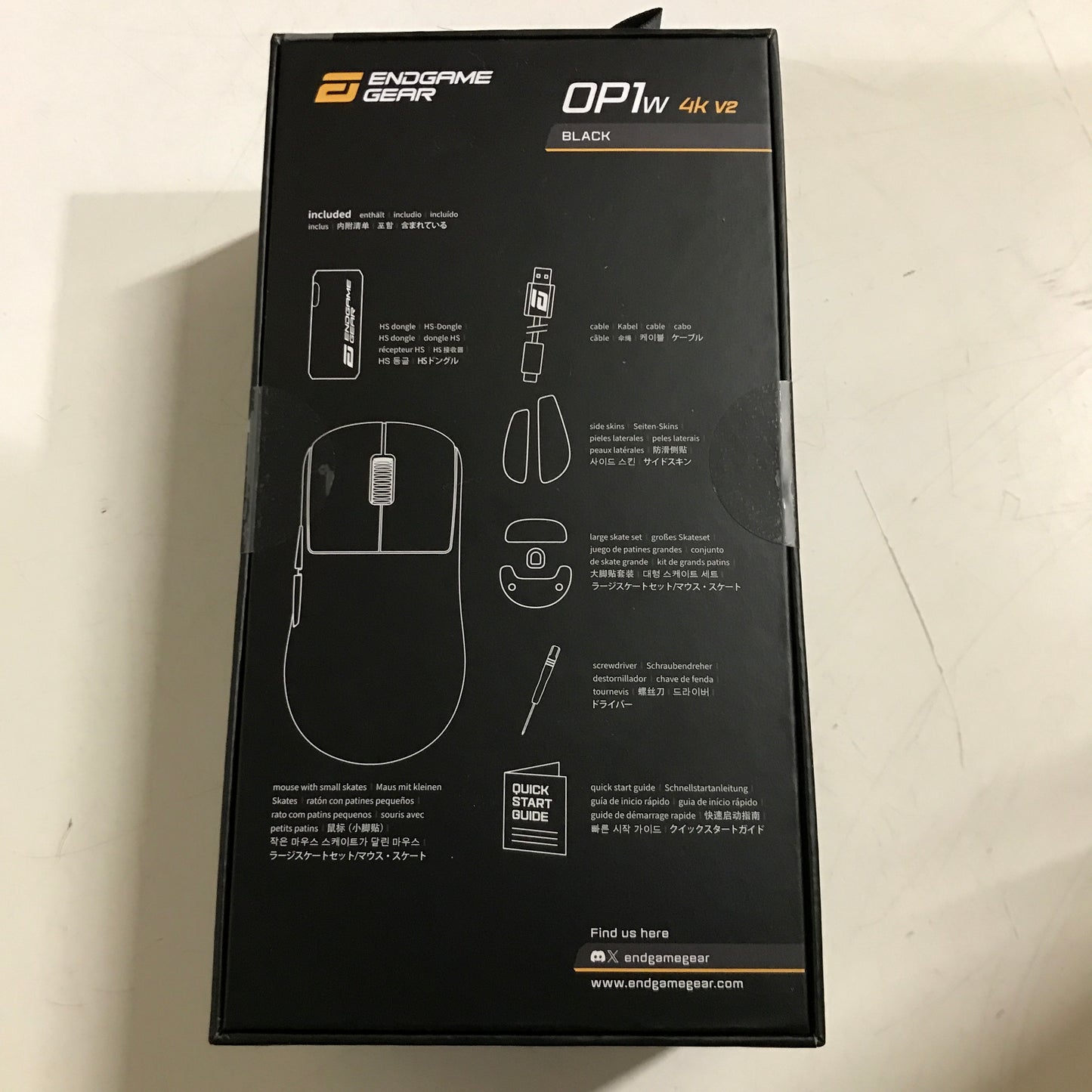 Endgame Gear OP1w 4k v2 Wireless Gaming Mouse - Black