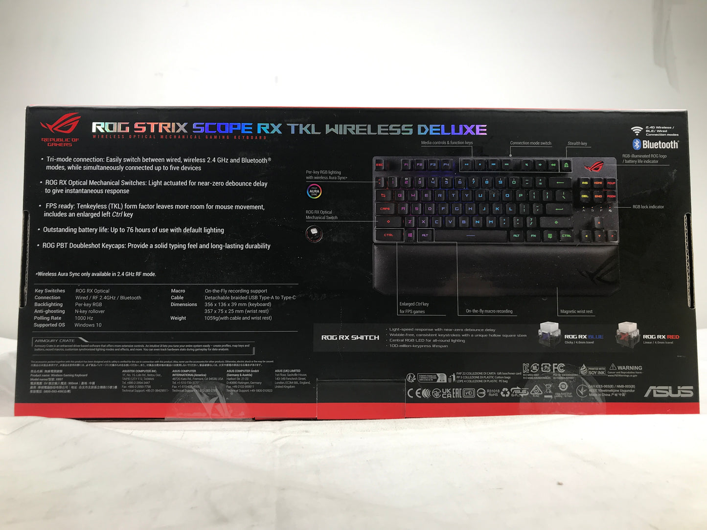 ROG Strix Scope RX TKL Wireless Deluxe Gaming Keyboard