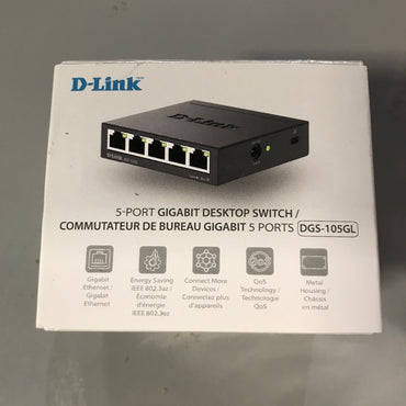 D-Link 5-Port Gigabit Metal Unmanaged Desktop Switch - DGS-105GL