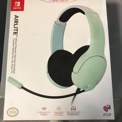 PDP AIRLITE Wired Headset: Blue & Green - Nintendo Switch
