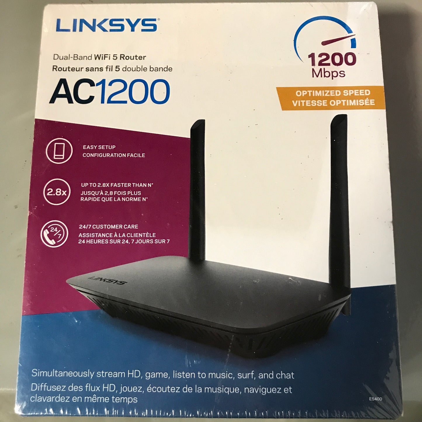 Linksys WiFi Router Dual-Band (AC1200)