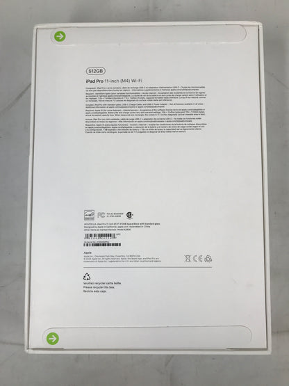 Apple iPad Pro 11-inch (M4) Wi-Fi 512GB Space Black with Standard glass