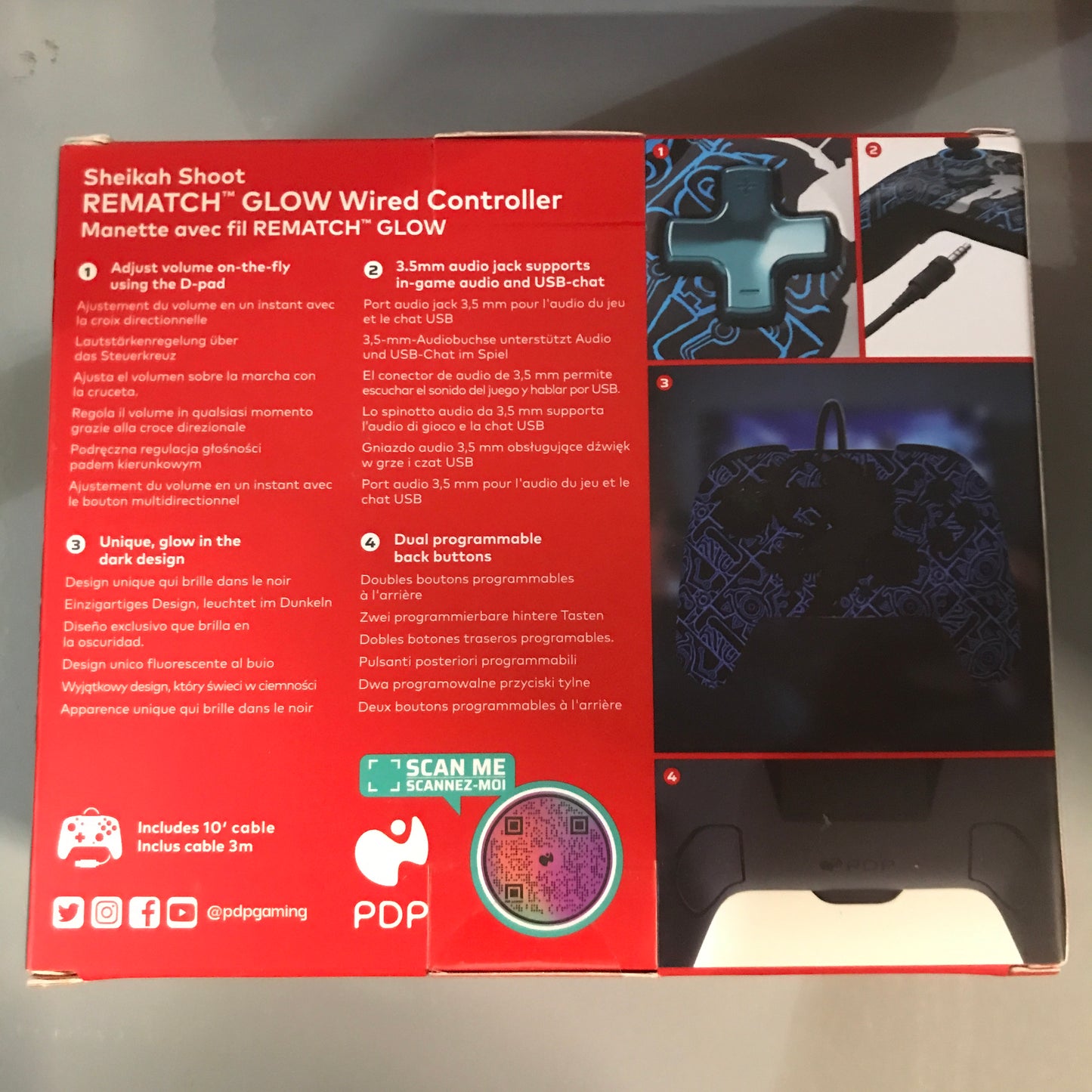 PDP REMATCH GLOW Wired Controller: Sheikah Shoot - Nintendo Switch