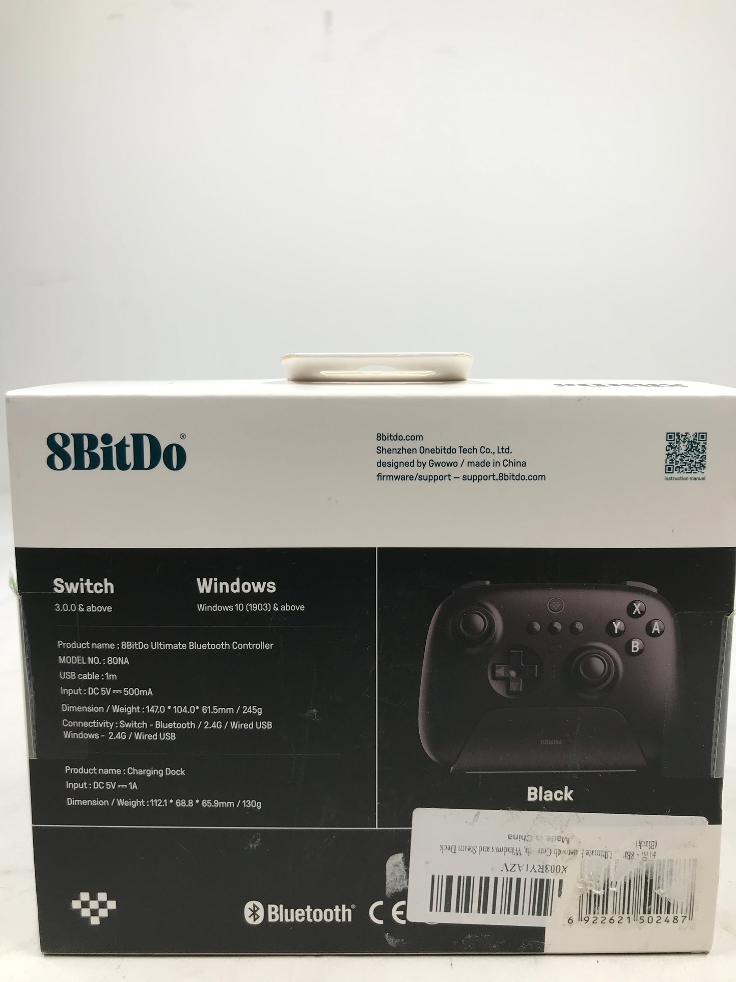 8BitDo - Ultimate Bluetooth Controller for Nintendo Switch and Windows with Charging Dock