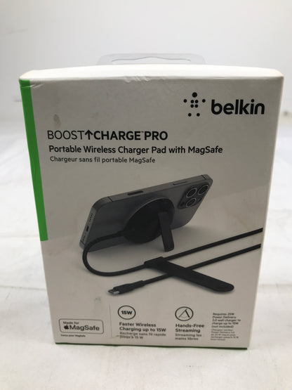 Belkin BoostCharge Pro Portable Wireless Charger Pad with Official MagSafe Charging 15W