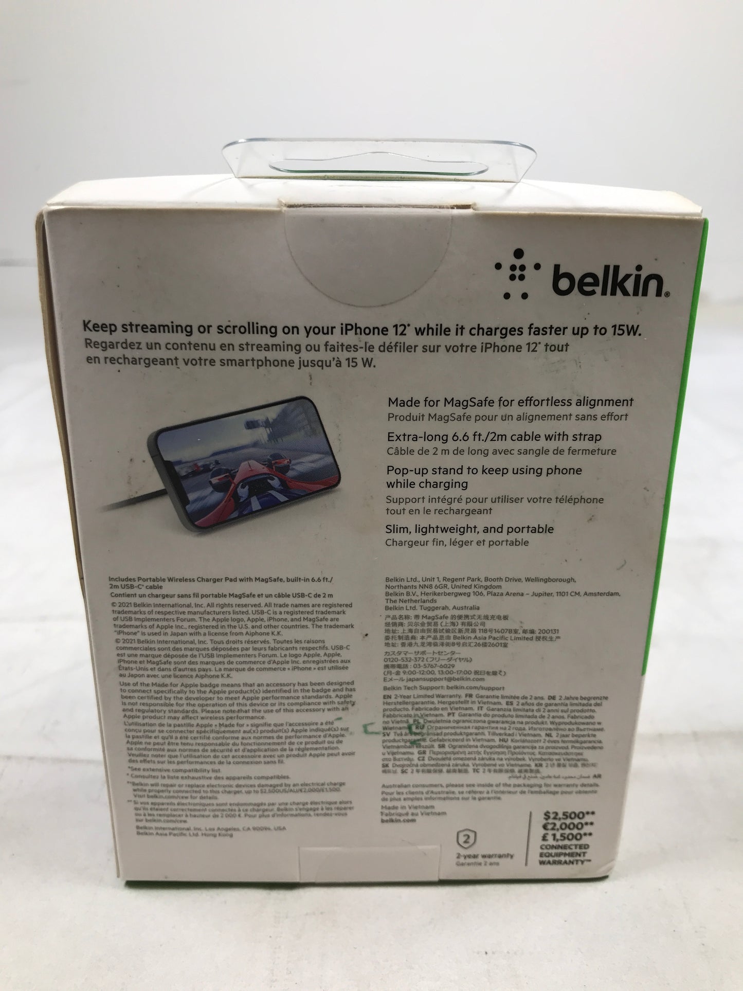 Belkin BoostCharge Pro Portable Wireless Charger Pad with Official MagSafe Charging 15W