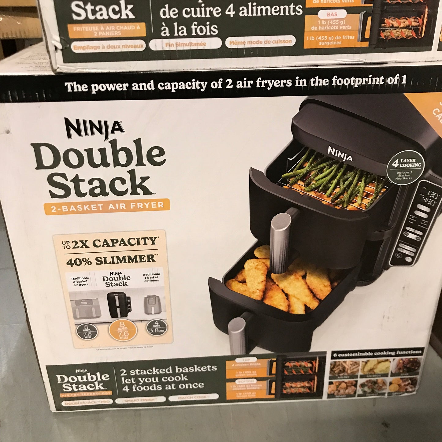 Ninja DoubleStack 7.57 L (8 qt.) 6-in-1, 2-Basket Air Fryer