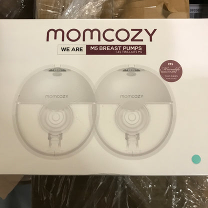 Momcozy M5 Hands Free Dual Portable Electric Breast Pump - Mint Green