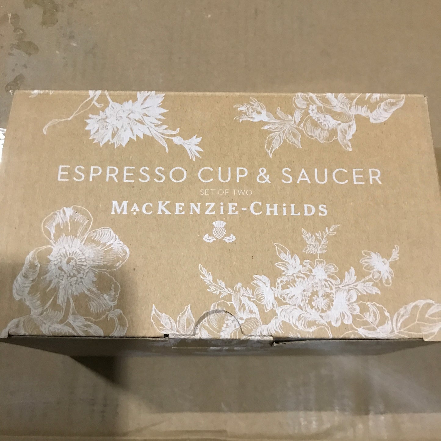 MacKenzie-Childs Courtly Check Espresso Cup & Saucer Set