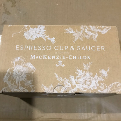 MacKenzie-Childs Courtly Check Espresso Cup & Saucer Set